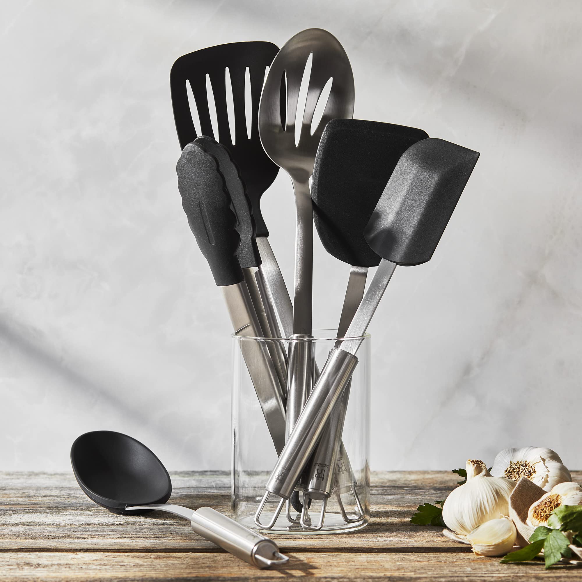 Henckels Cooking Tools 6-PC Kitchen Gadgets Sets with Spatula, Tongs, Cooking Spoon, 18/10 STAINLESS STEEL - Image 5