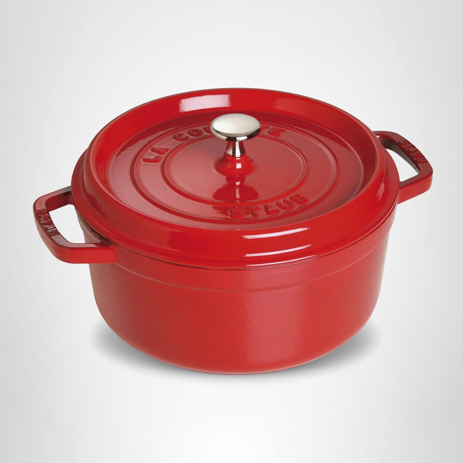 STAUB Cast Iron Dutch Oven 4-qt Round Cocotte, Made in France, Serves 3-4, Cherry - Image 10
