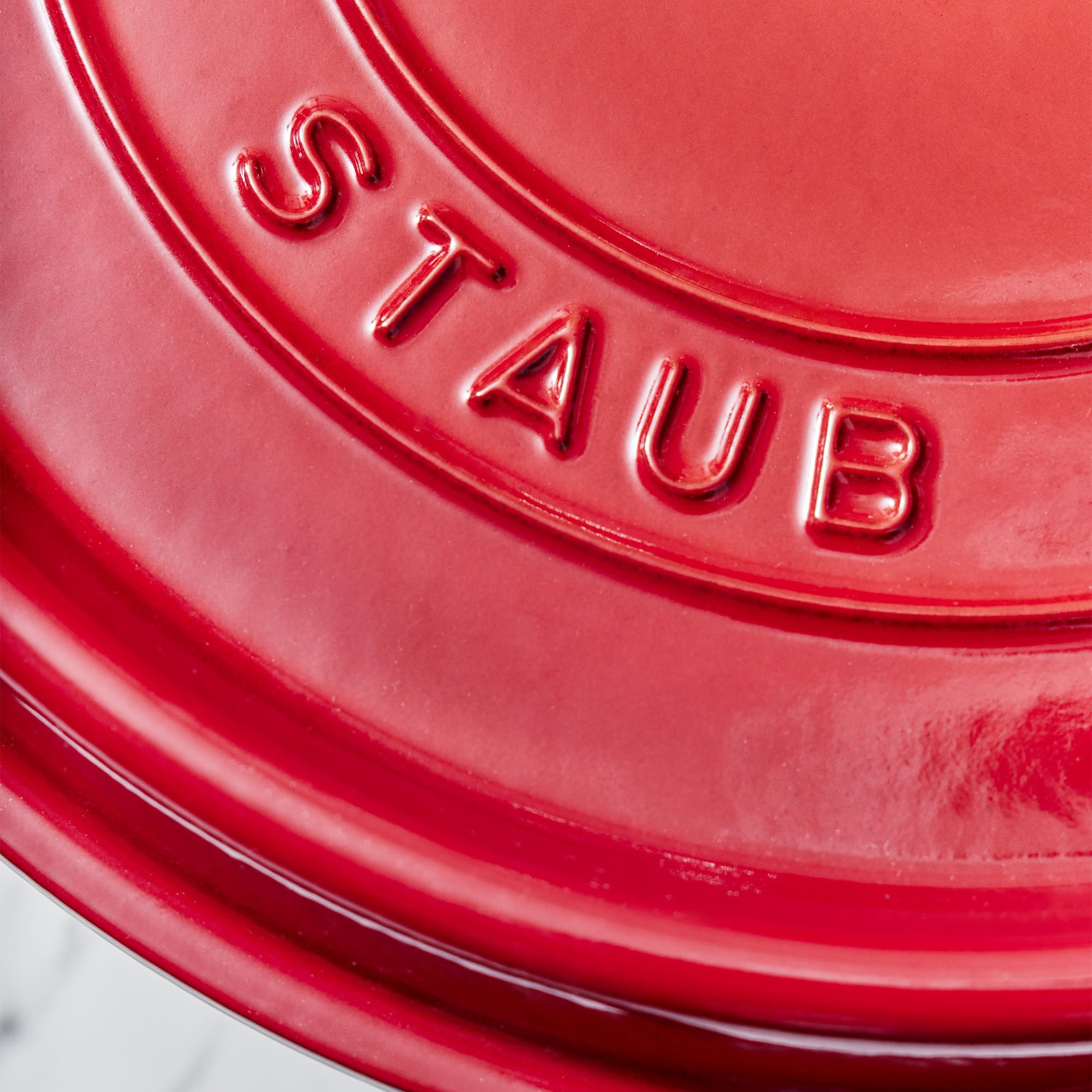 STAUB Cast Iron Dutch Oven 4-qt Round Cocotte, Made in France, Serves 3-4, Cherry - Image 6