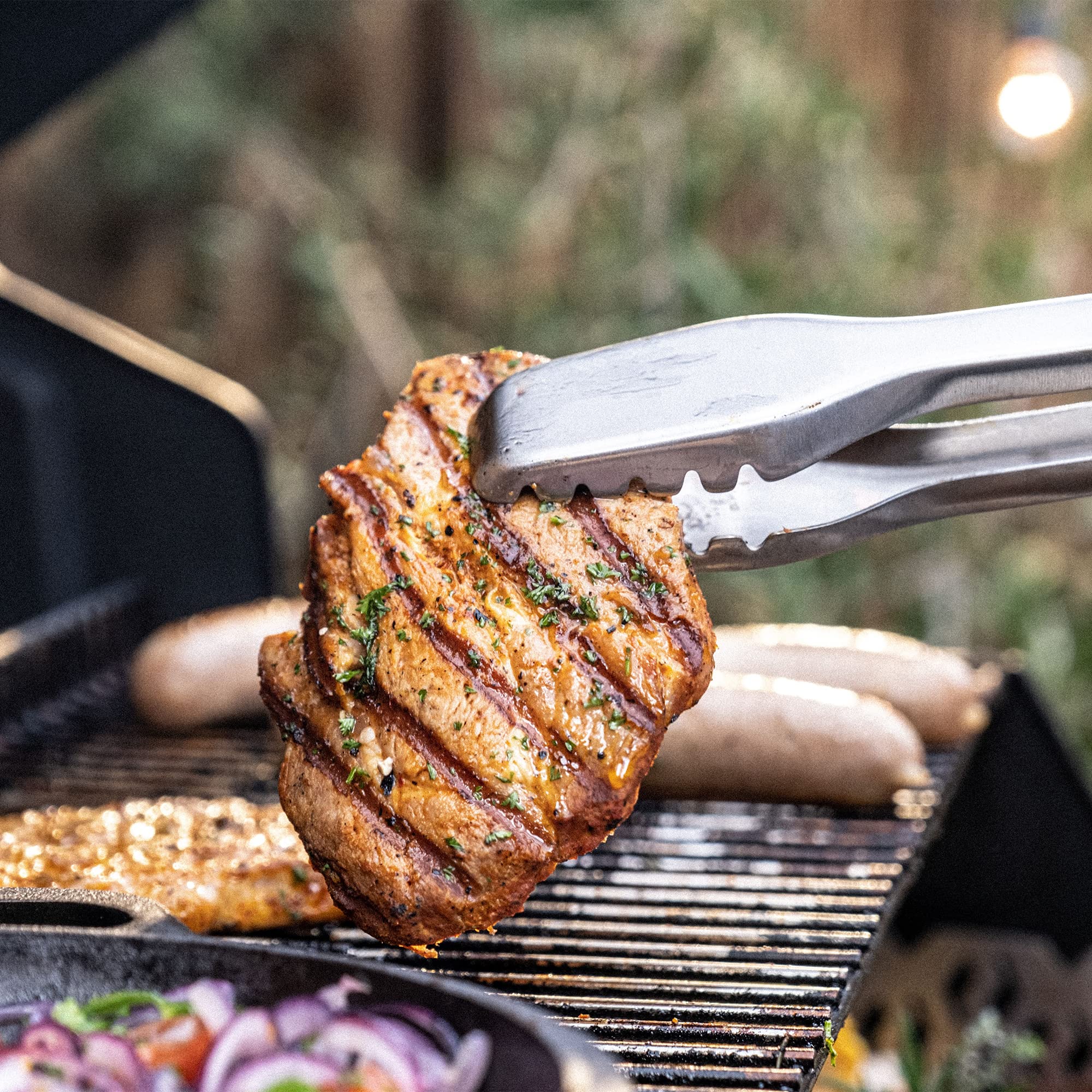 ZWILLING BBQ+ 16 inch Triple Rivet Stainless Steel Locking Grill Tongs - Image 3