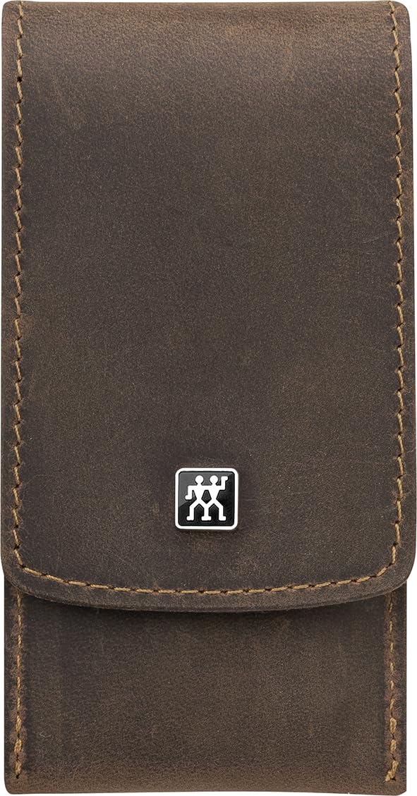 ZWILLING Beauty TWINOX 4-pc Manicure and Pedicure Set with Brown Leather Case, Travel Size Set for Hands and Feet, Nail Care, Genuine Leather - Image 3