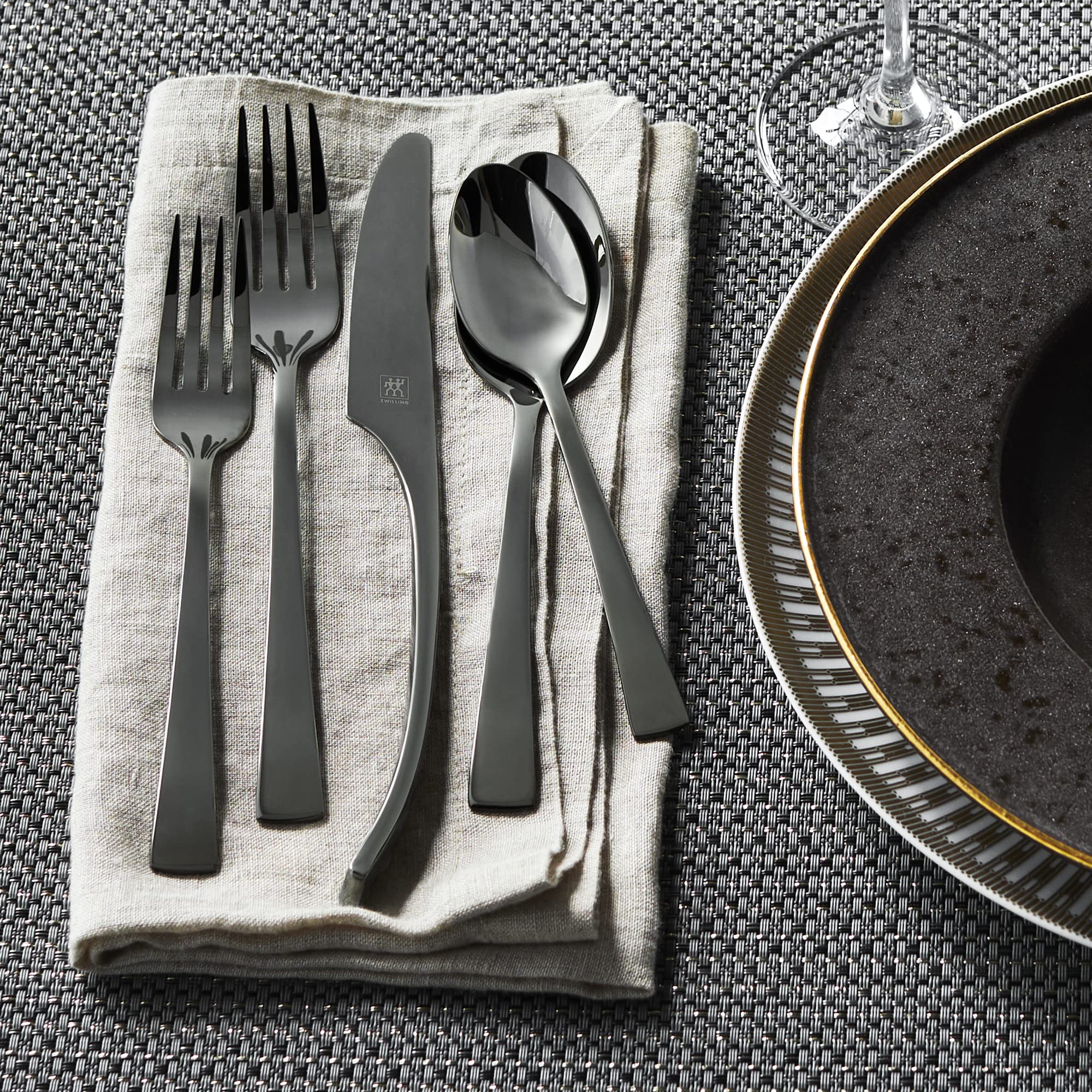 ZWILLING Bellasera 20-pc 18/10 Stainless Steel Flatware Set - Slate - Image 7