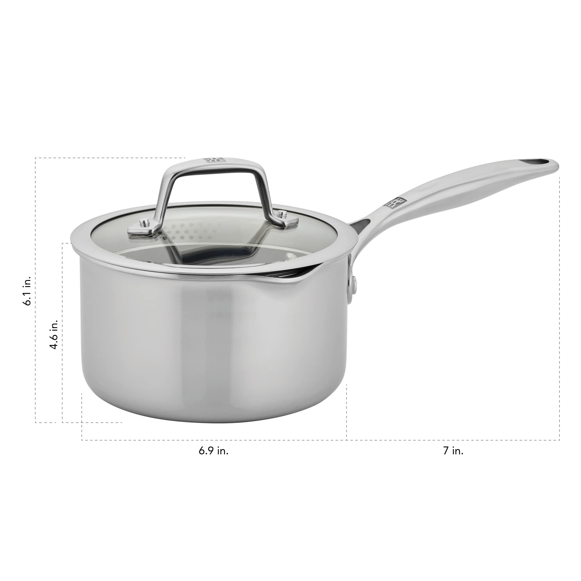 ZWILLING Energy Plus 2-qt Stainless Steel Ceramic Nonstick Tall Saucepan - Image 3