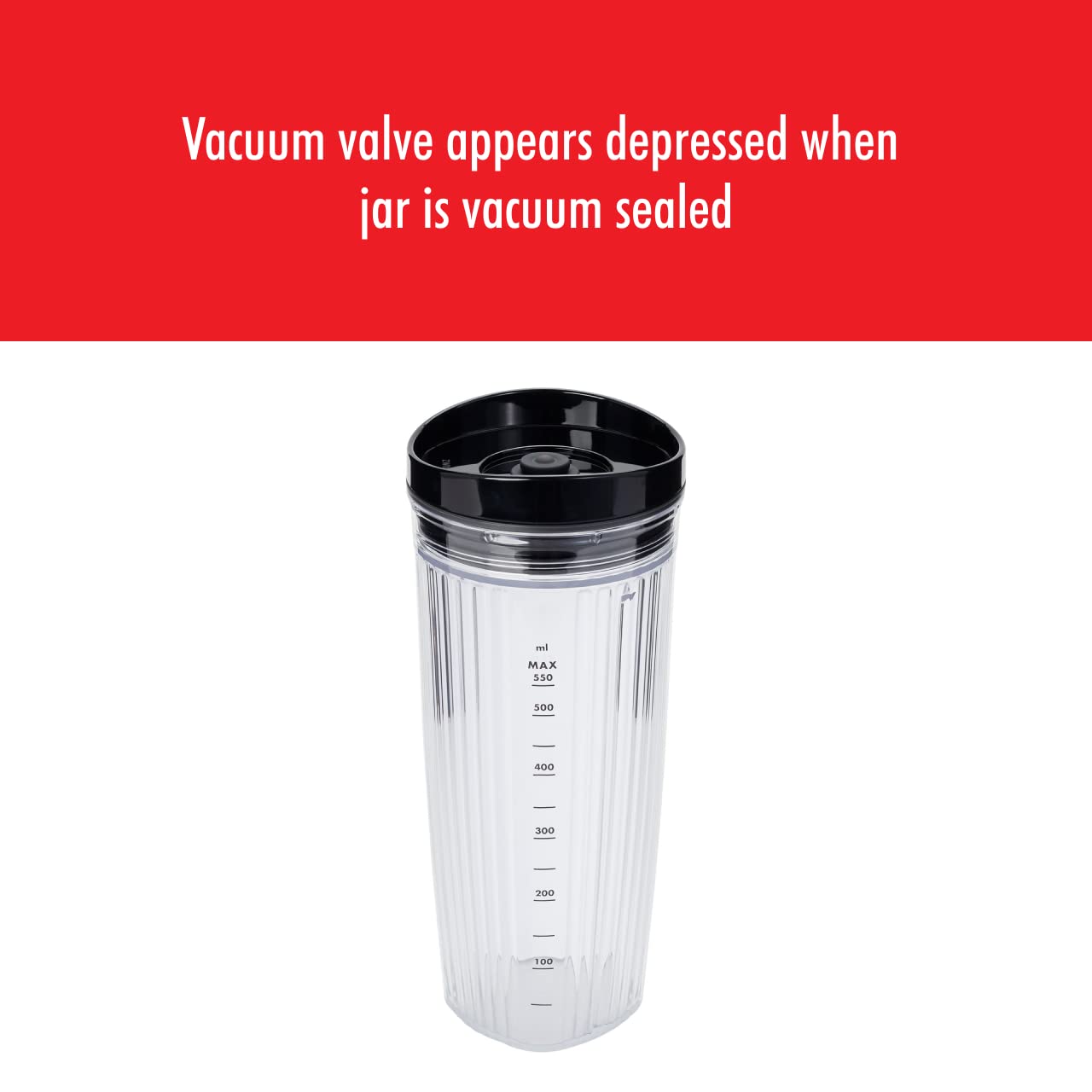 ZWILLING Enfinigy Vacuum Lid for Personal Blender Jar - Black - Image 5