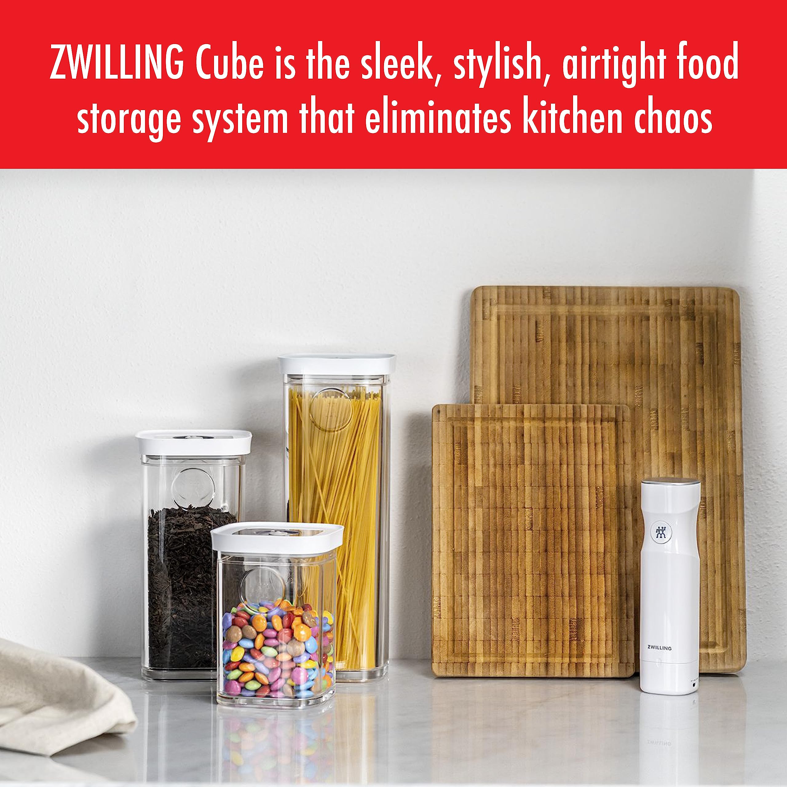 ZWILLING Fresh & Save Cube Box, Plastic, Airtight Dry Food Storage Container, Large Cube, 1.7-qt - Image 4