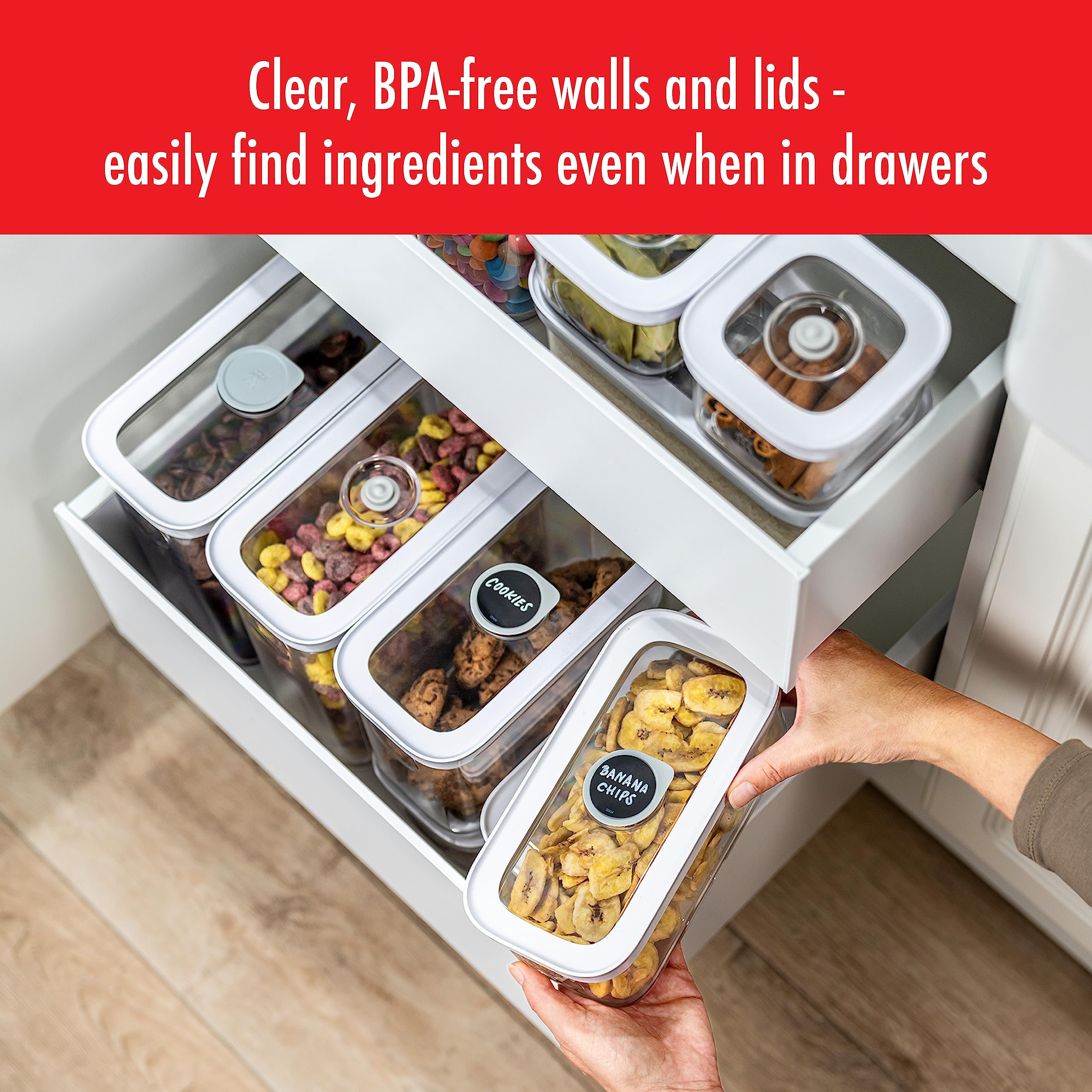 ZWILLING Fresh & Save Cube Box, Plastic, Airtight Dry Food Storage Container, Large Cube, 1.7-qt - Image 8