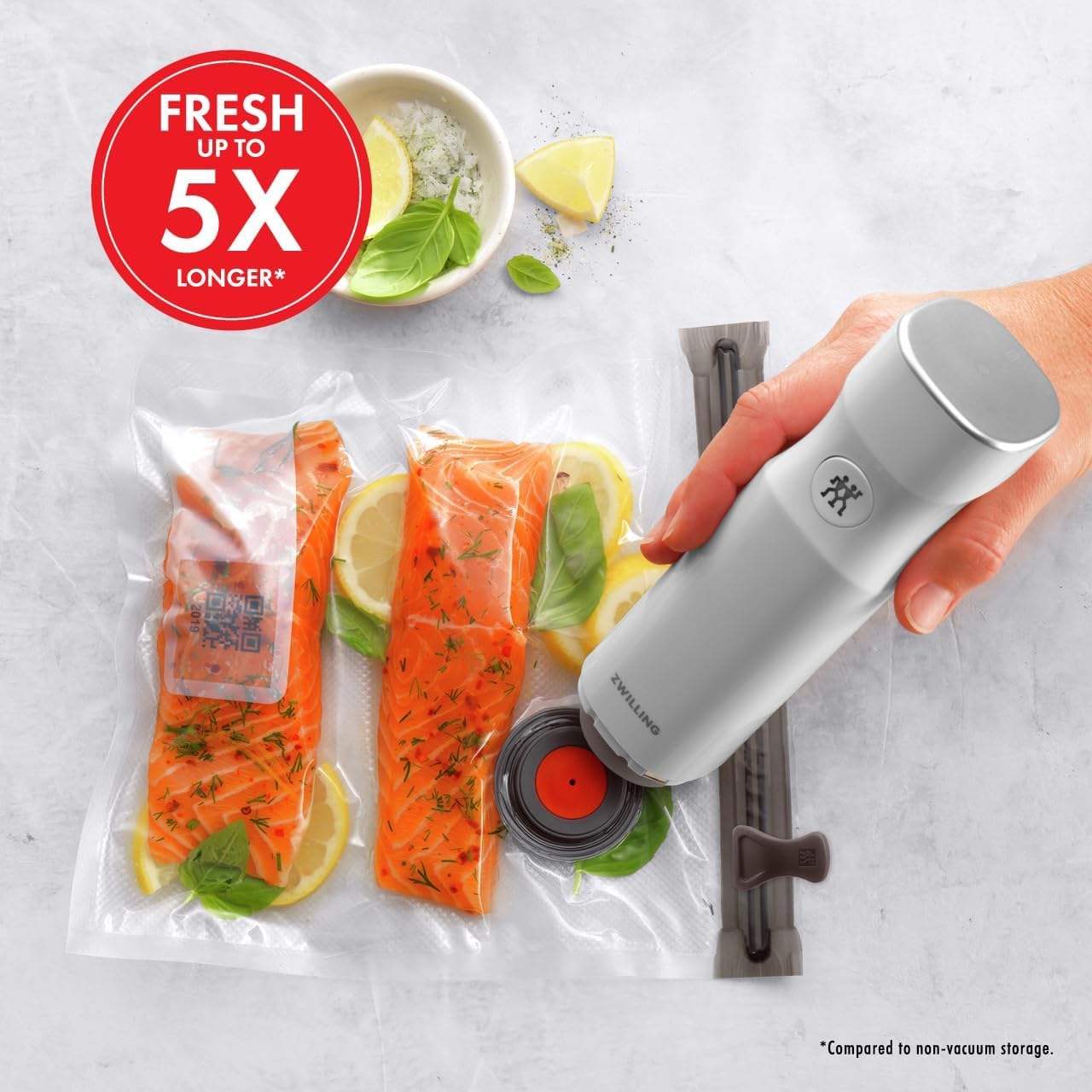 ZWILLING Fresh & Save Handheld Vacuum Sealer Machine for Easy Storage - Image 6