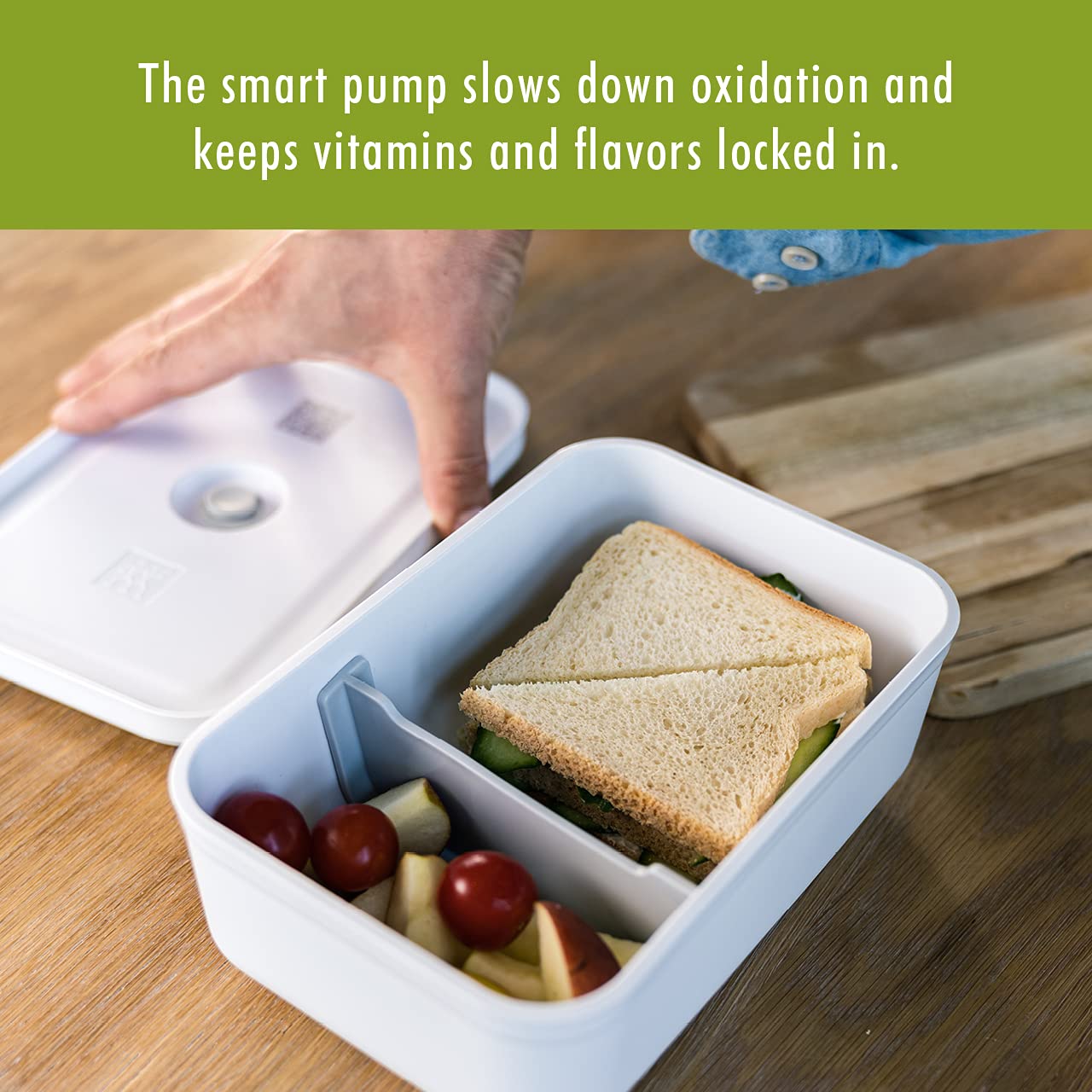 ZWILLING Fresh & Save Plastic Lunch Box, Airtight Food Storage Container, Meal Prep Container, BPA-Free, White - Large - Image 10