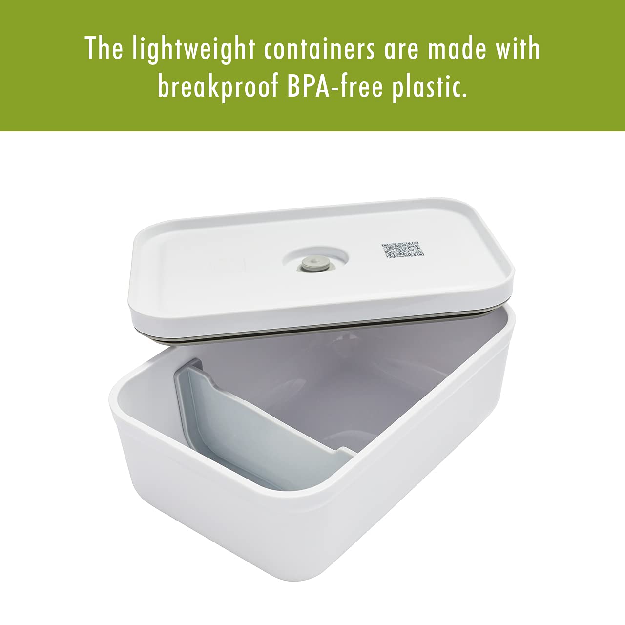 ZWILLING Fresh & Save Plastic Lunch Box, Airtight Food Storage Container, Meal Prep Container, BPA-Free, White - Large - Image 6