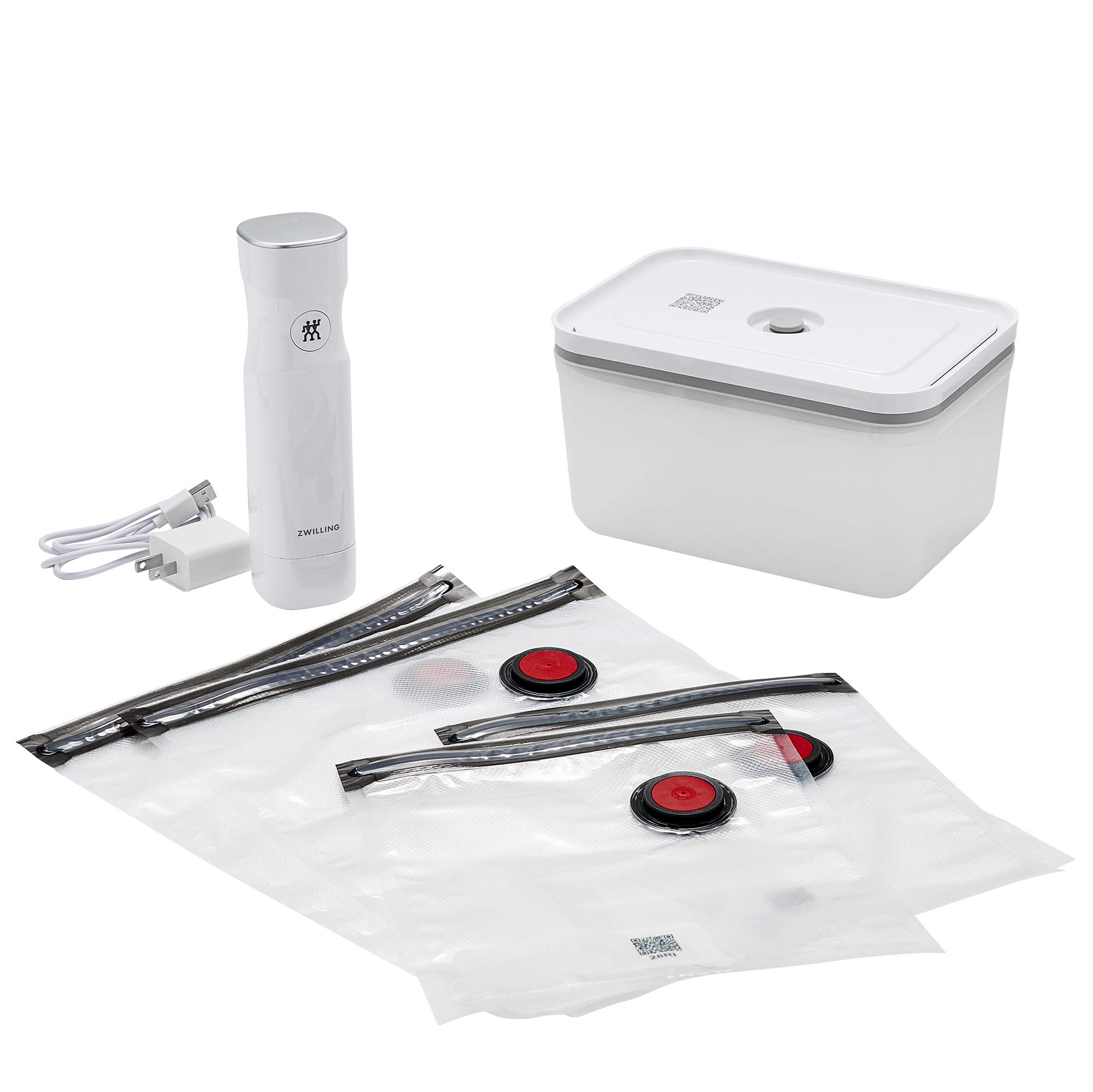 ZWILLING Fresh & Save Vacuum Sealer Machine 6-pc Starter Set, Airtight Food Storage Container, Reusable Sous Vide Bags, Meal Prep, BPA Free - Image 4