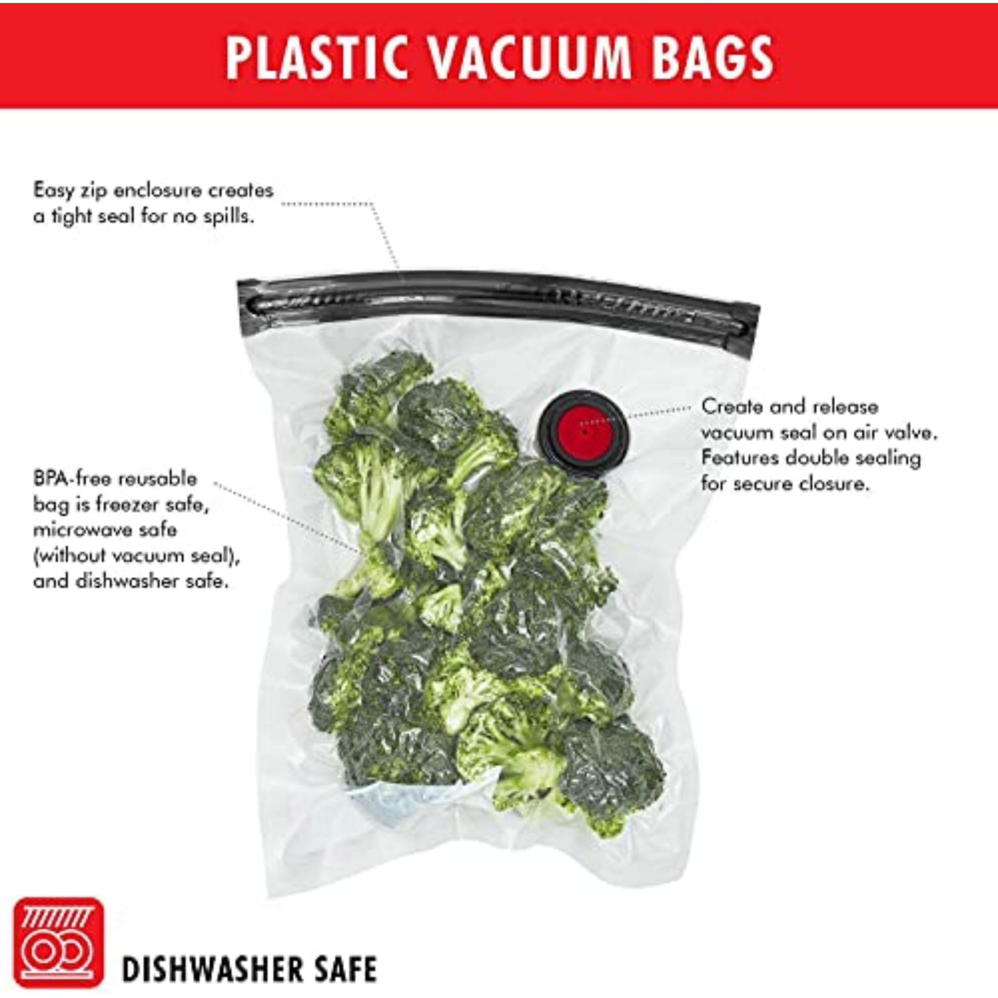 ZWILLING Fresh & Save Vacuum Sealer Machine 6-pc Starter Set, Airtight Food Storage Container, Reusable Sous Vide Bags, Meal Prep, BPA Free - Image 6