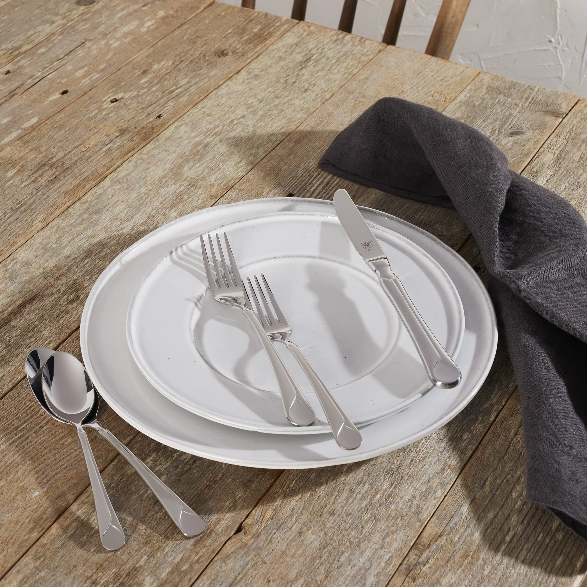 ZWILLING Provence 45-Piece Flatware Set, 18/10 Stainless Steel, Dual Mirror-Satin Finish, Service for 8, 5-piece placesetting plus 5 serving pieces - Image 8