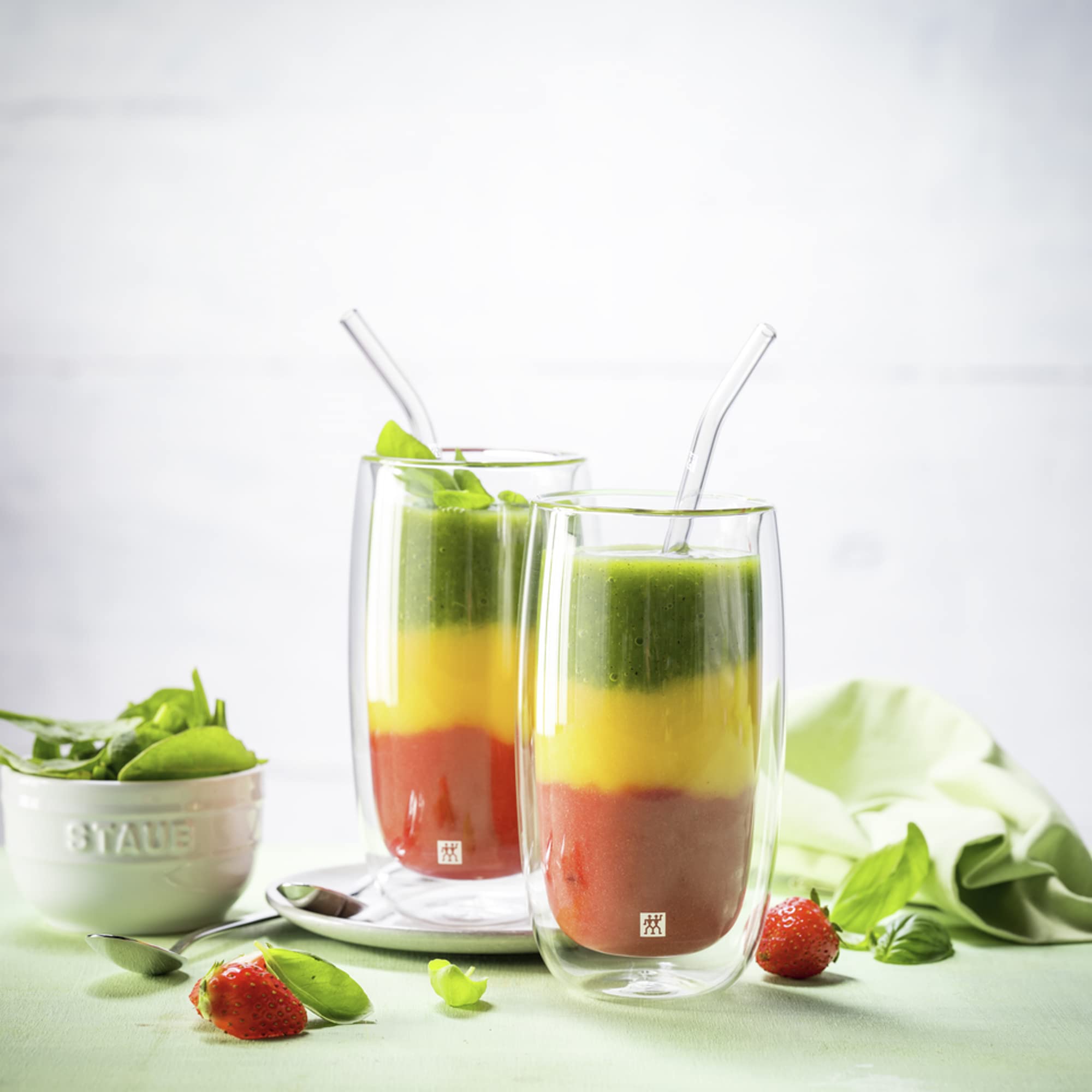 ZWILLING Sorrento 5-pc Bent Glass Straw Set - Clear - Image 5