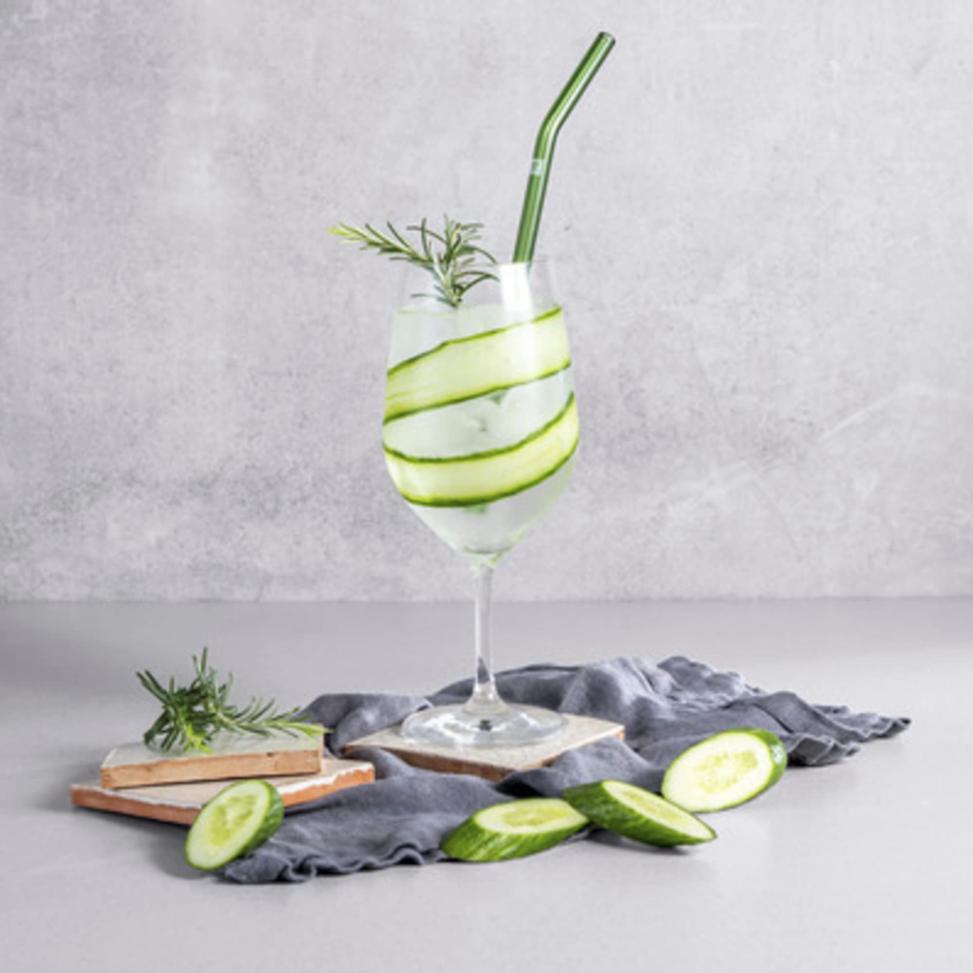 ZWILLING Sorrento 5-pc Bent Glass Straw Set - Multi Color - Image 3