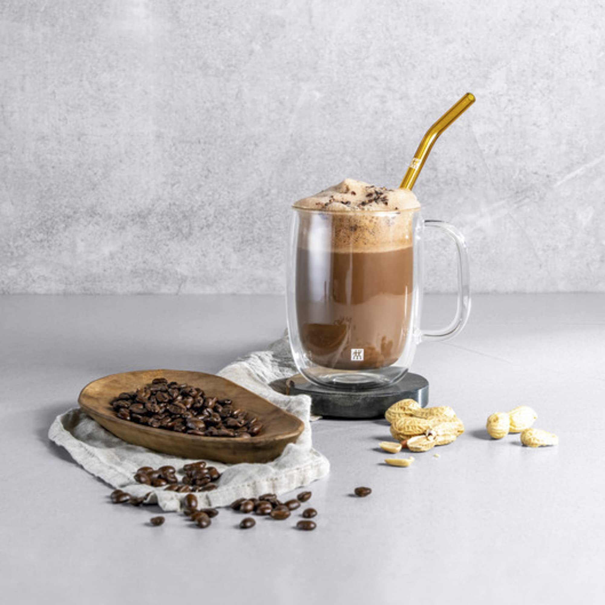 ZWILLING Sorrento 5-pc Bent Glass Straw Set - Multi Color - Image 5