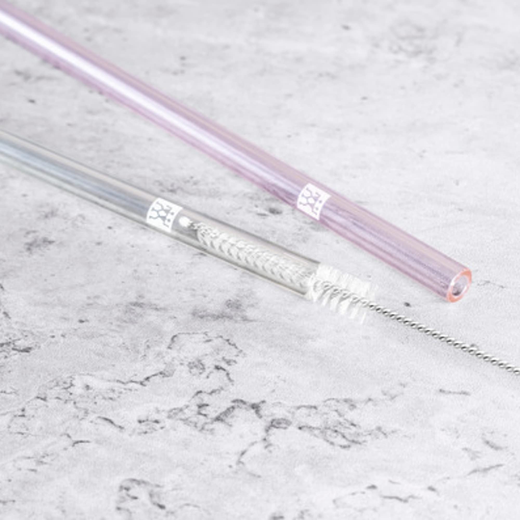 ZWILLING Sorrento 5-pc Bent Glass Straw Set - Clear - Image 8