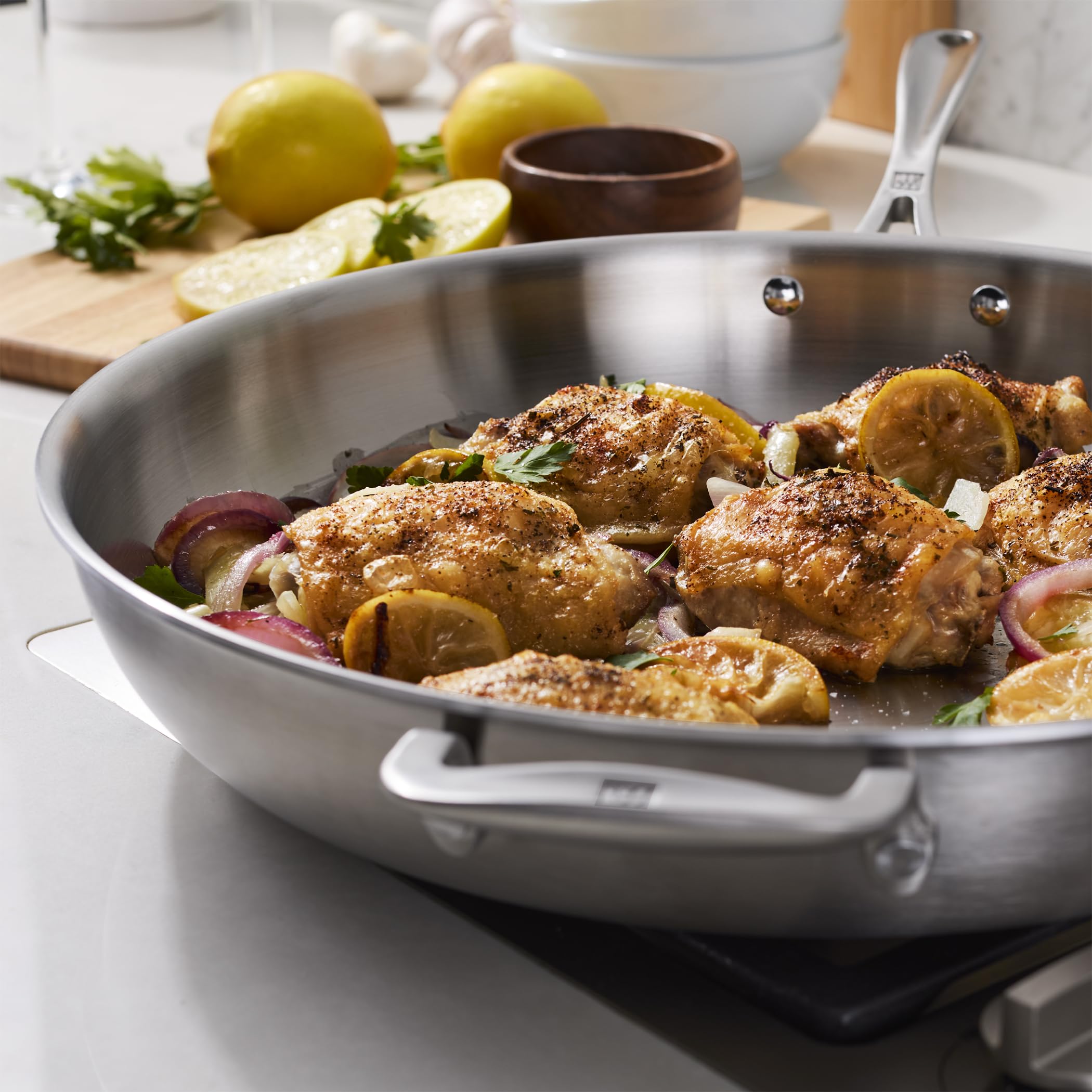 ZWILLING Spirit 3-ply 14-inch Stainless Steel Fry Pan - Image 4