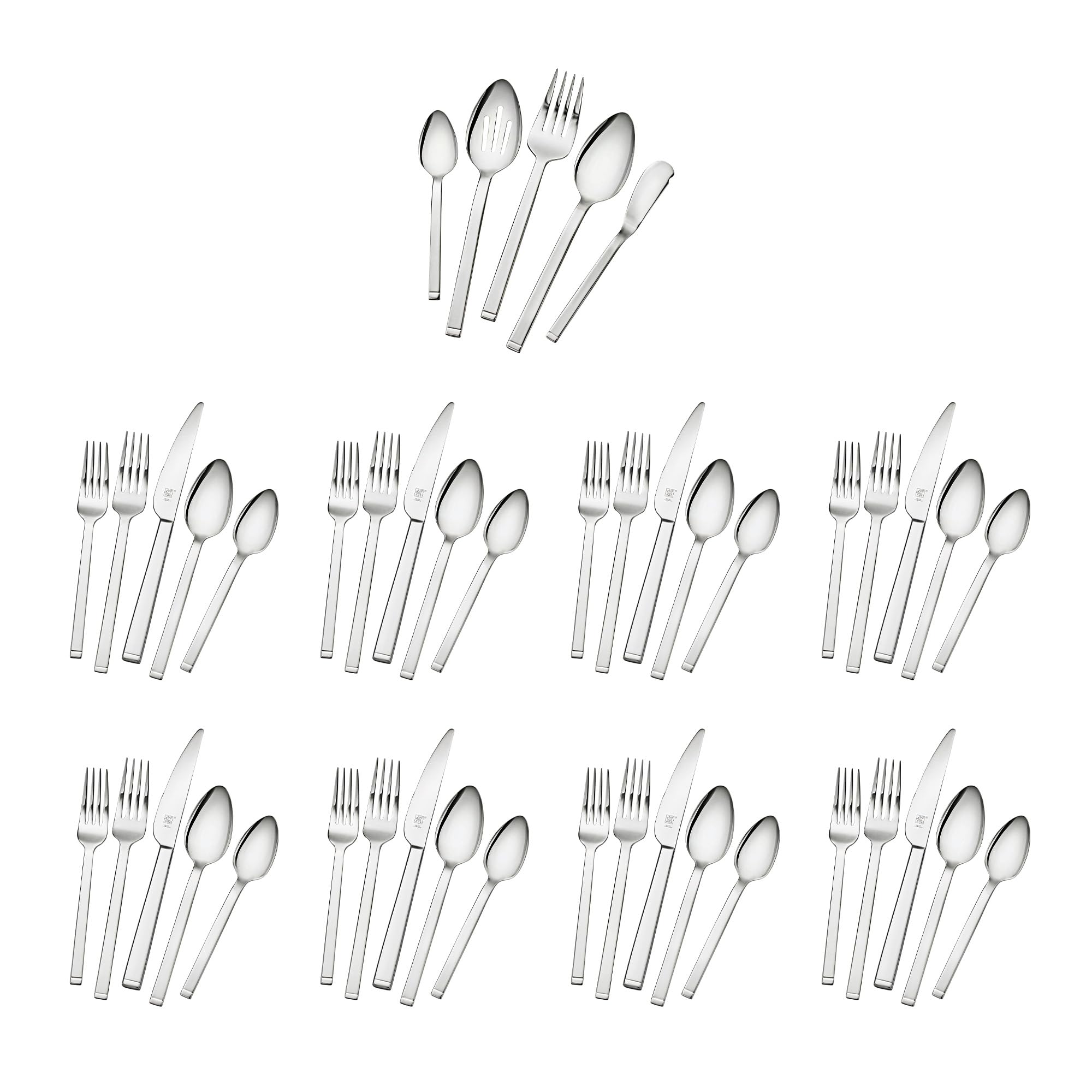 ZWILLING Squared 45-pc 18/10 Stainless Steel Flatware Set - Image 9