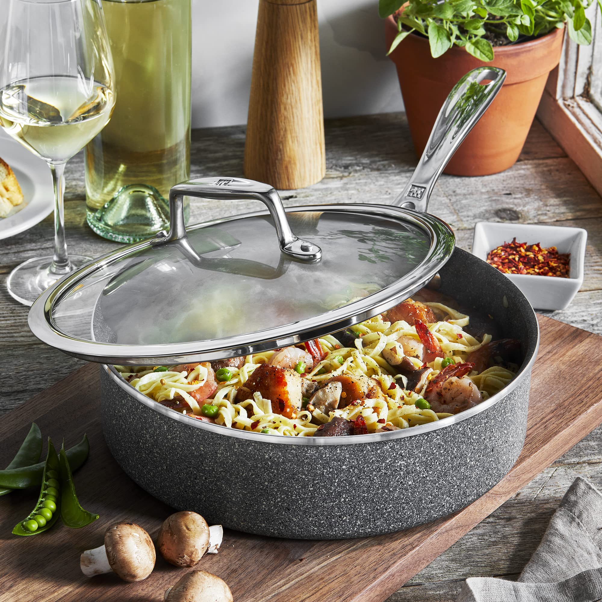 ZWILLING Vitale 3-qt Aluminum Nonstick Saute Pan with Lid - Image 9